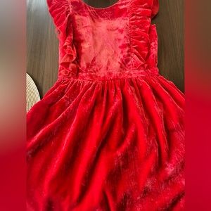 CrewCuts red velvet dress . Size 14
